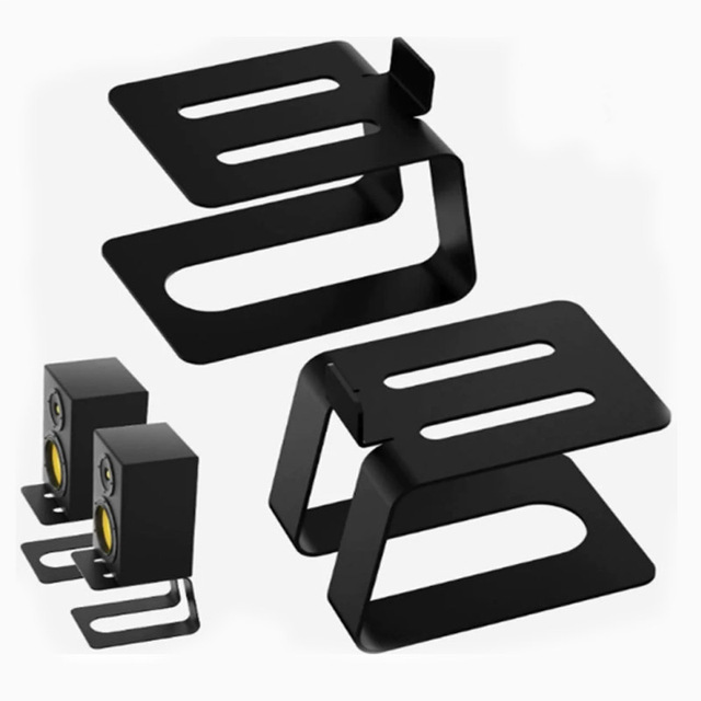 Desktop speaker stand with shockproof metal frame 3mm thickness popular metal speaker rack