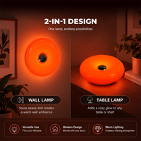 Lampe de table LED créative en forme de donut, rechargeable, avec interrupteur tactile, 5V 5W, pour salon, chevet, bureau, lumière d'ambiance
