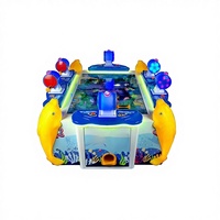 Machine de jeu d'arcade de pêche pour six enfants, avec support en anglais, à monnayeur, ensemble d'équipement de parc d'attractions
