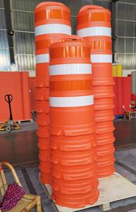 Factory Wholesale Orange Traffic Parking Crowd <b>Rubber</b> &<b>Plastic</b> Traffic Drum Barrier Road Construction Barrel - Product Image 4