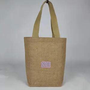 Manufacturers Promotional Eco Friendly Burlap Jute Grocery Bag Burlap Tote Bags With Custom Printed Logo