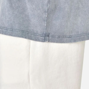 Men's Heavyweight 100% Cotton T-Shirt High Quality Stone Wash With Acid Wash Crew Fitness Custom Plain Boxy Fit Washed T-Shirt - Product Image 6