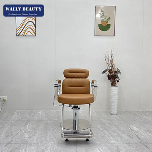 Marrón ajustable Wally salón de belleza muebles de peluquero <span class=keywords><strong>peque</strong></span>ñas sillas de peluquería Silla de peluquero portátil duradera - Product Image 3