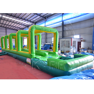 Dual Lane 36ft PVC bơm hơi khổng lồ trượt 'n trượt với quạt gió ngoài trời sân sau trượt nước Bouncer - Product Image 2