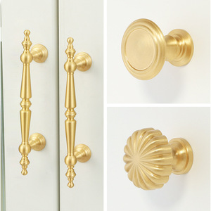 Solid Brass Cabinet Drawer Handles Unique Modern Design Kitchen Cupboard <strong>Door</strong> Pull Furniture T-Bar Hardware Dresser Cupboard - Product Image 4