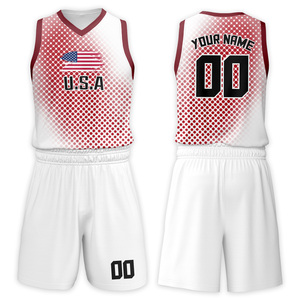 Ensembles <span class=keywords><strong>de</strong></span> maillots <span class=keywords><strong>de</strong></span> <span class=keywords><strong>basket</strong></span>-ball avec numéro <span class=keywords><strong>de</strong></span> nom personnalisé en gros, uniforme en maille respirante pour enfants, drapeau national, option grande taille - Product Image 6