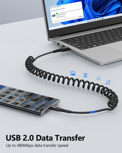 Free Sample SUNGUY Nylon Braided 18W USB C <b>Data</b> <b>Cable</b> Retractable Fast Charging <b>Cable</b> for Mobile Phone Car Power Bank - Product Image 3