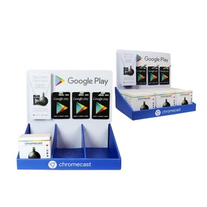 Custom Unique Pop Phone Accessories Counter Top/Desktop Cosmetic Cardboard Greeting Cards Retail Pdq Display <b>Box</b> With Pegs Hooks - Product Image 6