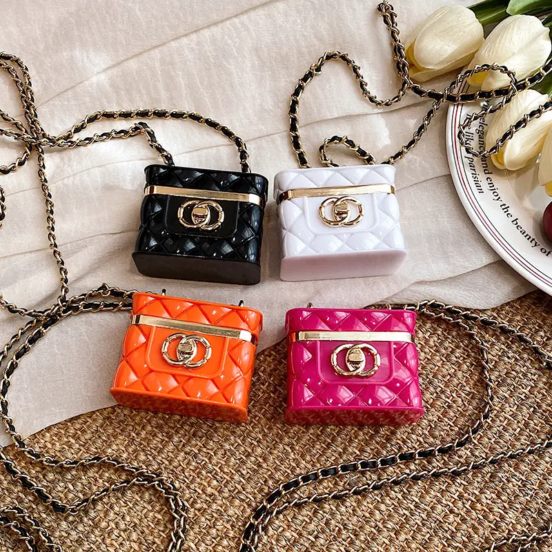 New personalized design Jelly Acrylic women clutch bags Mini Quilted Box Lipstick bag fashion chain women Shoulder Crossbody Bag