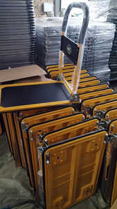 Duurzaam 500Kg Metalen Flatbed Handtruck Trolley Stil Opvouwbaar Platform Met Oem Aanpasbare Mesh Vierwielige Draagkar - Product Image 6