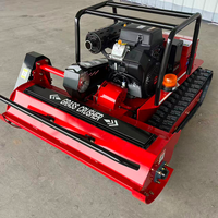 Tondeuse à fléaux télécommandée sur chenilles avec moteur essence 25 CV, largeur de coupe 1200 mm/1000 mm, petit robot agricole motorisé