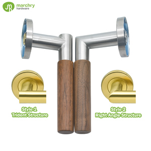 Hộ gia đình đặc biệt cửa Xử lý bề mặt bằng đồng bằng gỗ đòn bẩy thép không gỉ 304 tay nắm cửa cho nội thất cửa - Product Image 6