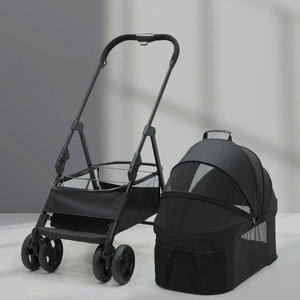 Çin'de evcil hayvan arabası ° Rotata ile yüksek kalite siyah avrupa köpek arabası 4 tekerlek 360 - Product Image 3