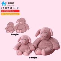 Peluche personnalisée cochon rose grincheux OEM ODM, animal en peluche paresseux au visage triste, fabricant de poupées en peluche douces, logo et taille personnalisés