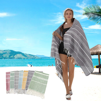 Large-sized Quick Dry Absorbent Cotton Eco-Friendly Beach Towel Multiple Styles Wholesale and Customization Available
