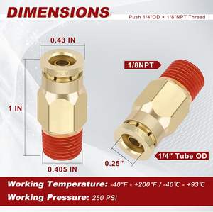 <span class=keywords><strong>Kit</strong></span> de <span class=keywords><strong>suspension</strong></span> <span class=keywords><strong>pneumatique</strong></span>, raccords en laiton, joint droit, homologué DOT, tube de 1/4 po de diamètre extérieur x filetage NPT de 1/8 po, adaptateur de conduite d'air, <span class=keywords><strong>kit</strong></span> de <span class=keywords><strong>suspension</strong></span> <span class=keywords><strong>pneumatique</strong></span>, <span class=keywords><strong>suspension</strong></span> <span class=keywords><strong>pneumatique</strong></span> - Product Image 5