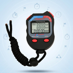 Chronomètre électronique portable professionnel, 100 mémoires de tours, chronomètre numérique pour le sport, étanche, écran LCD 3 lignes - Product Image 1