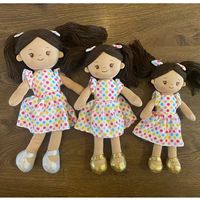 Poupée en peluche douce personnalisée pour filles, taille 30 cm, service de fabrication OEM/ODM, jouet en peluche, poupée princesse d'été