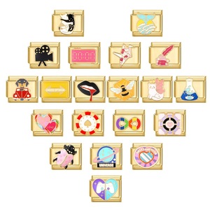 Ý quyến rũ Vòng đeo tay mô hình đầy màu sắc mạ vàng DIY spliceable mô-đun Sáng tạo thiết kế mới thép không gỉ trang sức cho món quà - Product Image 1