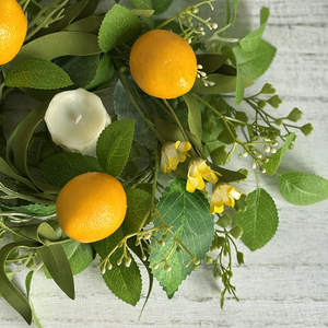 Couronne de bougies artificielles en plastique en gros d'usine avec citron pour mariage, Pâques, <span class=keywords><strong>anniversaire</strong></span>, décoration de maison et style ferme - Product Image 2