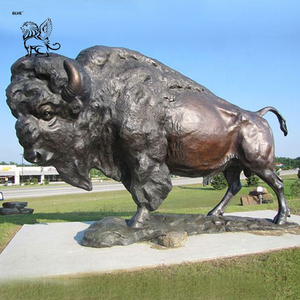 Décoration de rue personnalisée grandeur nature métal faune animaux jardin cuivre taureau Statues grande Bronze sauvage Yak Statue Sculpture - Product Image 4