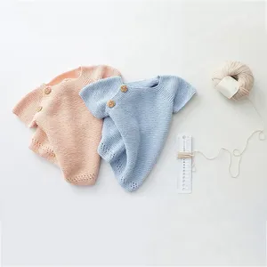 针织品制造商定制新生儿钩针毛衣羊毛针织婴儿服装夏季套头衫婴儿毛衣