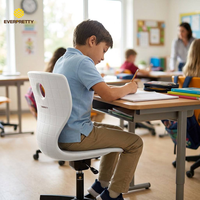Chaise d'Écolier Moderne Personnalisée pour Salle de Classe, Ergonomique, avec Pieds en Métal et Hauteur Réglable, en Plastique