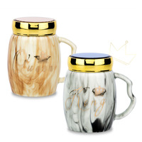 Zogifts 2024 tasse à café en céramique en marbre avec couvercle miroir tasse à thé nouveau Design cadeaux d'affaires