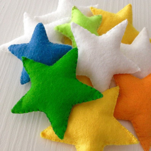 Décoration en feutre polyester durable en forme d'étoile, multicolores, taille personnalisable acceptée, pour festivals/usage quotidien, salon - Product Image 4