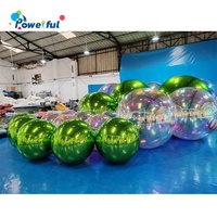 Décorations de fête, sphères miroir, ornements de Noël, ballons gonflables décorés en PVC