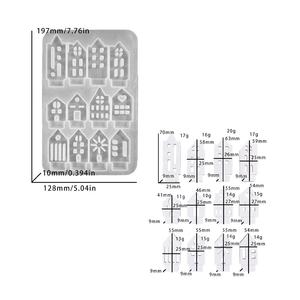 Support de bougie rotatif chic fait main en forme de <span class=keywords><strong>maison</strong></span> creuse pour centres de table de ferme et tables basses, avec moule en silicone - Product Image 5