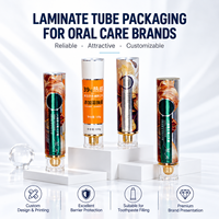 Tube d'emballage en aluminium et plastique pour dentifrice, bouchon à vis, impression UV, logo personnalisé, conteneur de pâte 12,7-35 mm