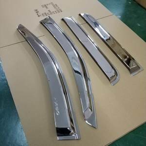 Visera de ventana, protección contra la lluvia y el <span class=keywords><strong>sol</strong></span>, Deflector de viento para Toyota 2005-2015 HILUX <span class=keywords><strong>VIGO</strong></span>, visera de <span class=keywords><strong>puerta</strong></span> cromada de plástico ABS - Product Image 4