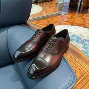 Chaussures Oxford formelles pour hommes, style rétro britannique, fabriquées à la main, en cuir Valentina, respirantes, légères, semelle en caoutchouc - Product Image 1