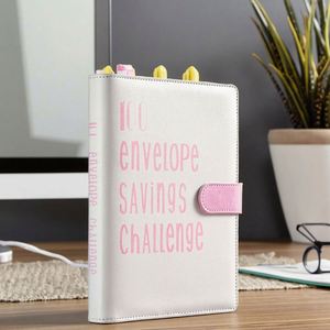 100 Enveloppes A5 Pré-numérotées avec Couverture en Cuir PU, Reliure Spirale à Feuillets Mobiles, Organiseur de Défi d'Économie d'Argent et Suivi pour Usage Scolaire - Product Image 3
