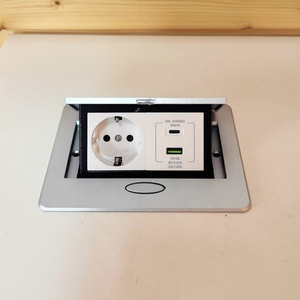 Sạc nhanh USB và chức năng Type-C, ổ cắm tiêu chuẩn châu Âu và Indonesia, trạm sạc âm bàn, ổ cắm bật lên âm bàn - Product Image 2