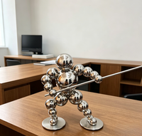 Sculpture en acier inoxydable poli miroir BZY, taille personnalisable, art abstrait de haute qualité pour la décoration intérieure et l'artisanat de scène extérieure.