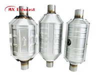 Suku Cadang Mobil berkualitas tinggi 2 ''-3'' Inlet baja tahan karat konverter katalis knalpot dengan OBD1/2 Euro3/4 /5 standar