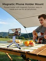 Support de téléphone magnétique UGREEN pour selfie, trépied de poche portable, accessoires de voyage, support de téléphone mains libres flexible