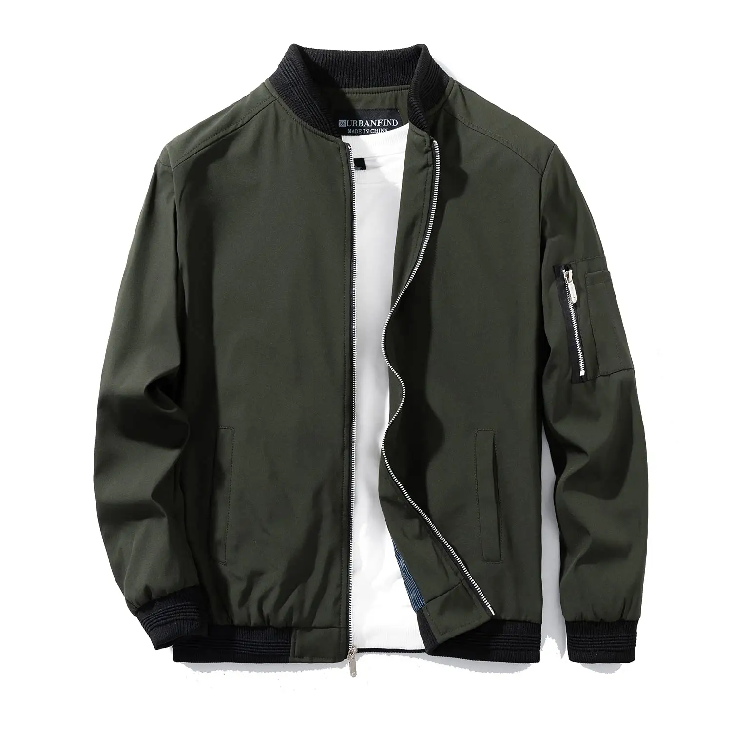 Custom Logo Men's Slim Fit Jacket Casual Men Lightweight Sportswear Bomber Jacket Casuals Jacket