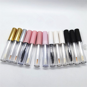 Trong suốt 1ml 2ml 1.5ml 3ml <span class=keywords><strong>mini</strong></span> hình tròn Son bóng/Ống Mascara Lip Balm container trong suốt màu đen lỏng Lip Gloss Ống - Product Image 1