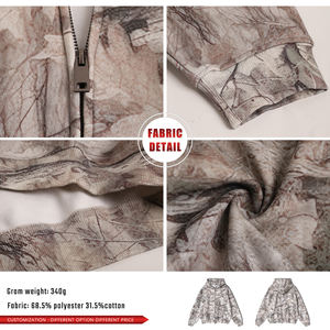 Sudadera con capucha de forro polar estilo vintage para hombre, con cremallera, estampado Y2K por transferencia térmica, camuflaje, informal, holgada, estilo urbano para invierno - Product Image 6