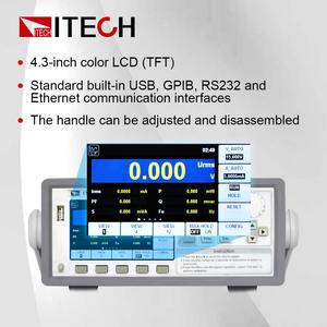 ITECH IT9121E 600Vrms/20Arms เครื่องวัดกำลังไฟฟ้าดิจิตอล 0.5Hz 100kHz แบนด์วิดท์ความถี่ เครื่องมือวัดอิเล็กทรอนิกส์สำหรับห้องปฏิบัติการ - Product Image 2