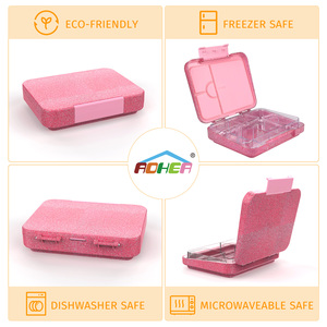 กล่องข้าว Aohea ปลอดสาร BPA รูปทรงสี่เหลี่ยมผืนผ้า กล่องข้าวแบบแบ่งช่อง 4 ช่อง ทำจาก Tritan สำหรับเด็ก กล่องพลาสติกใส่อาหารสำหรับโรงเรียน - Product Image 6