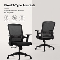 Chaise de bureau ergonomique confortable à dossier haut en maille pour usage commercial et directionnel