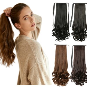 Perruque queue de cheval bouclée grande vague pour femme Carole, résistante à la chaleur, en fibre synthétique haute température, tressée – Offre Spéciale - Product Image 1