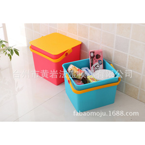 Plastic Fishing Bucket Stool 29x23cm Blue Yellow Lid <b>Storage</b> <b>Seat</b> For Outdoor Use - Product Image 5