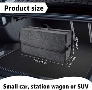Foldable Car Trunk Organizer Big Capacity Anti Slip <b>Felt</b> Cloth Car Interior Tidying Container Car Organizer Stowing Tidying Box - Product Image 4