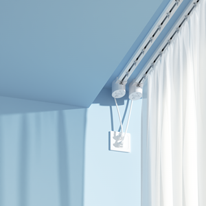 Tenda intelligente pista automatica tipo nascosto motore singolo <span class=keywords><strong>doppio</strong></span> Mini tenda del motore - Product Image 2