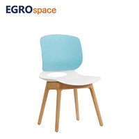Chaise de bureau en plastique pliable et empilable EGROspace pour conférences, formations et salles de réunion
